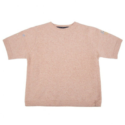 KEITA MARUYAMA Sleeve Embroidered Wool Sweater Pink Size M