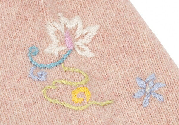 KEITA MARUYAMA Sleeve Embroidered Wool Sweater Pink Size M