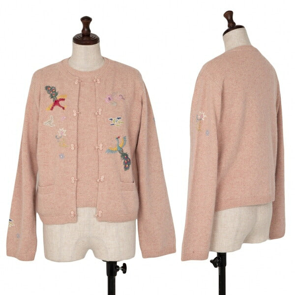 KEITA MARUYAMA Sleeve Embroidered Wool Sweater Pink Size M