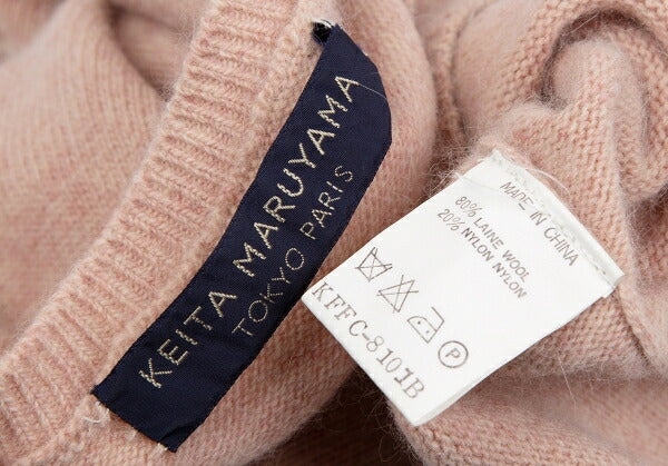 KEITA MARUYAMA Sleeve Embroidered Wool Sweater Pink Size M