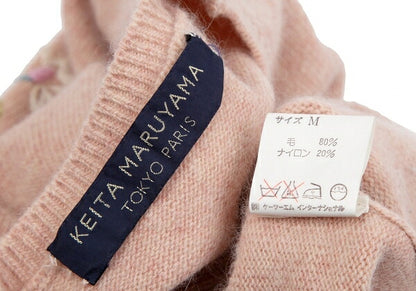 KEITA MARUYAMA Sleeve Embroidered Wool Sweater Pink Size M