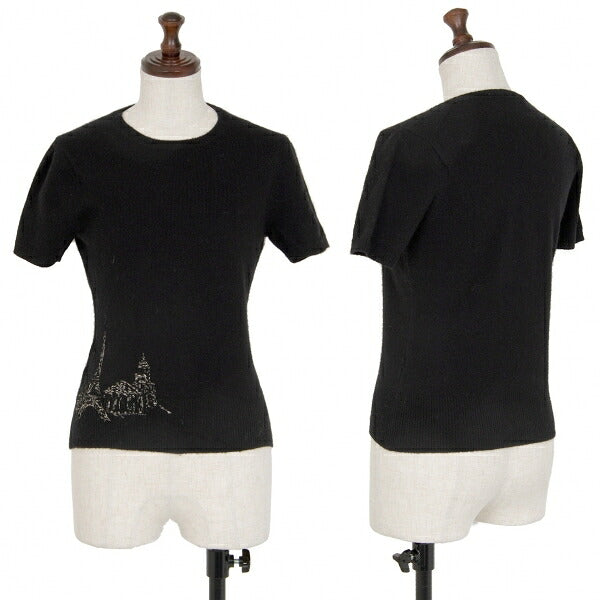 KEITA MARUYAMA Eiffel Tower Stitch Short Knit Black Size 1
