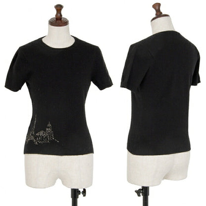 KEITA MARUYAMA Eiffel Tower Stitch Short Knit Black Size 1