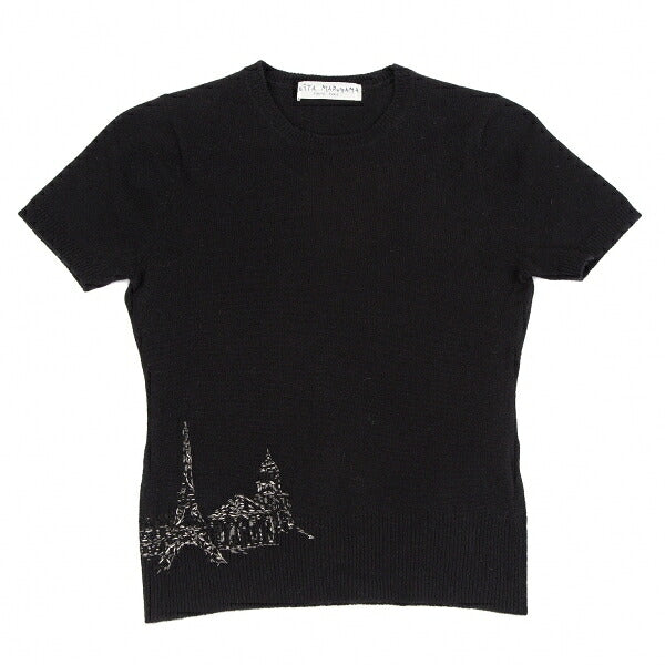 KEITA MARUYAMA Eiffel Tower Stitch Short Knit Black Size 1