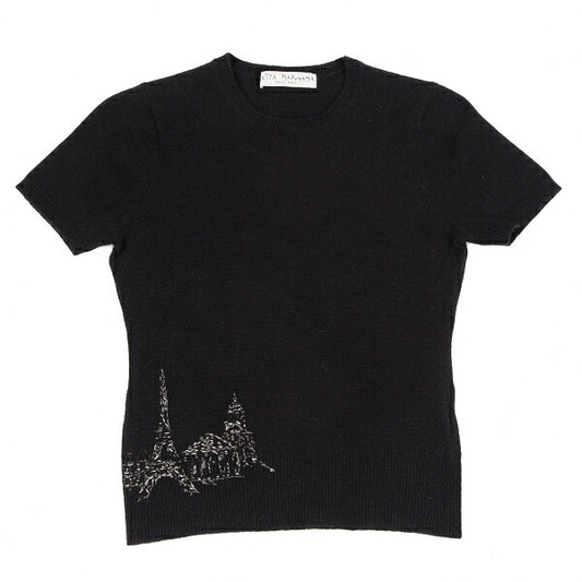 KEITA MARUYAMA Eiffel Tower Stitch Short Knit Black Size 1