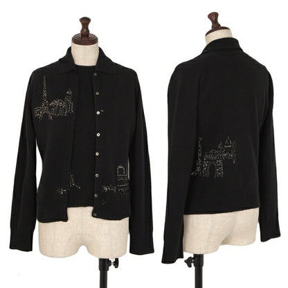 KEITA MARUYAMA Eiffel Tower Stitch Short Knit Black Size 1