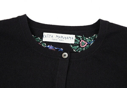 KEITA MARUYAMA Peacock Embroidery 3/4 Cardigan Black Size 1
