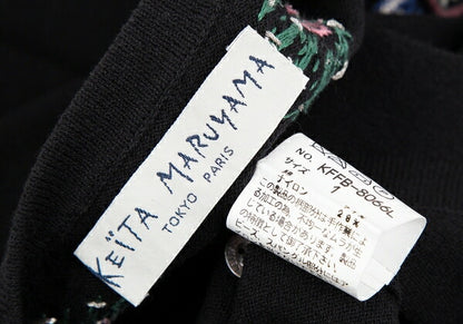 KEITA MARUYAMA Peacock Embroidery 3/4 Cardigan Black Size 1