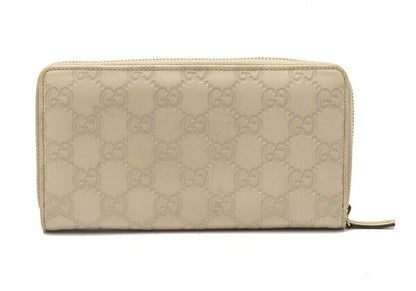 GUCCI Guccissima GG Round Zip Wallet Ivory