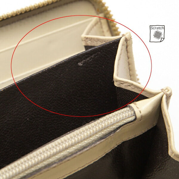 GUCCI Guccissima GG Round Zip Wallet Ivory