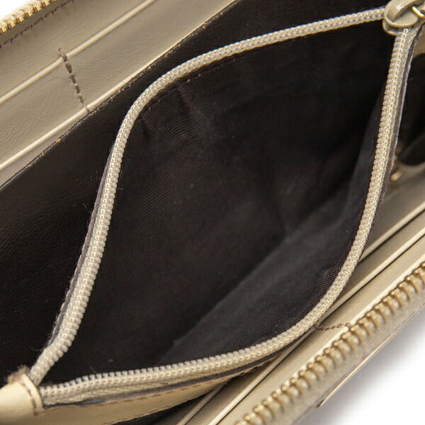 GUCCI Guccissima GG Round Zip Wallet Ivory