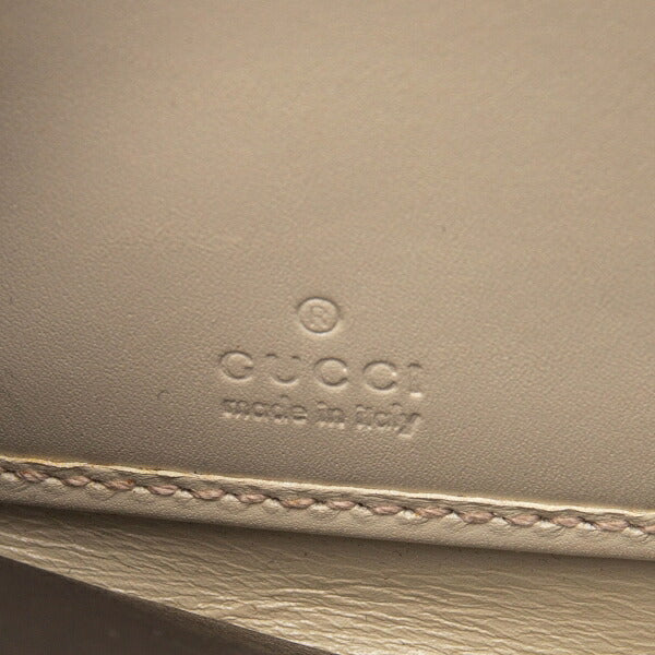 GUCCI Guccissima GG Round Zip Wallet Ivory