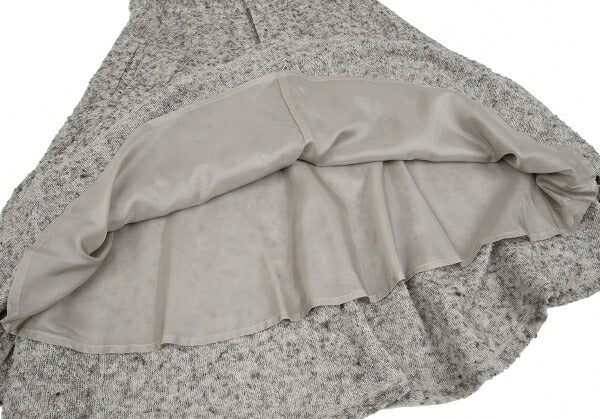 Y's Alpaca Blend Nep Knit Skirt Gray Size 1