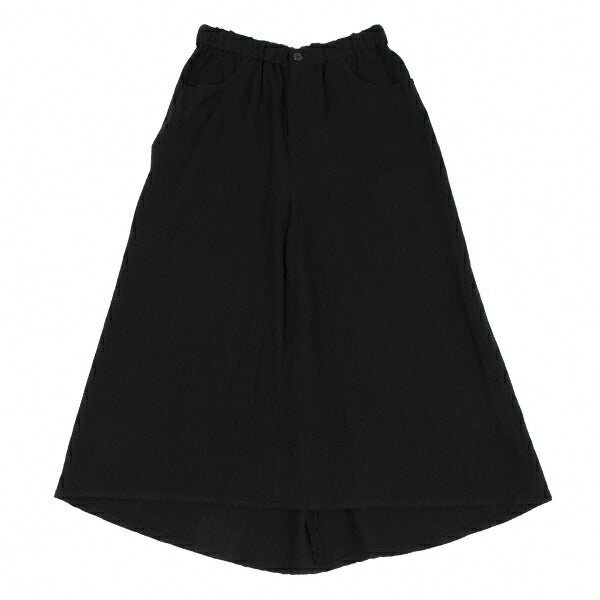 Y's Brushed Wool A-Line Midi Skirt Black Size 2