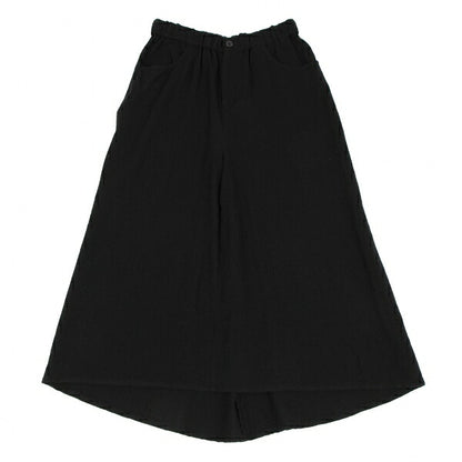 Y's Brushed Wool A-Line Midi Skirt Black Size 2