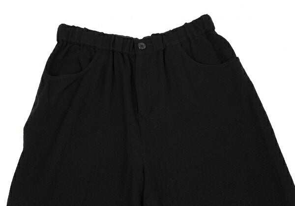 Y's Brushed Wool A-Line Midi Skirt Black Size 2