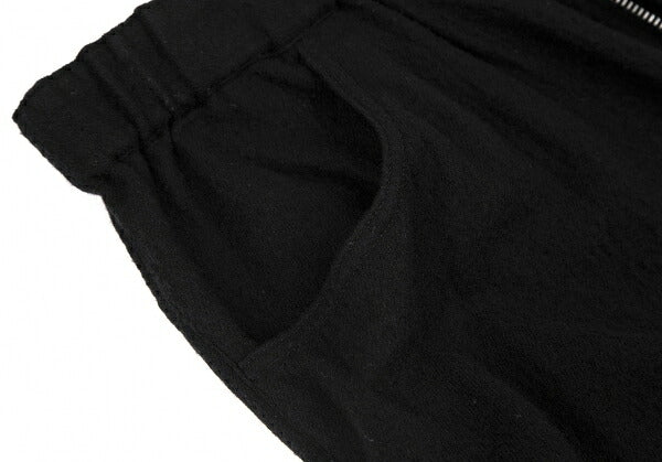 Y's Brushed Wool A-Line Midi Skirt Black Size 2
