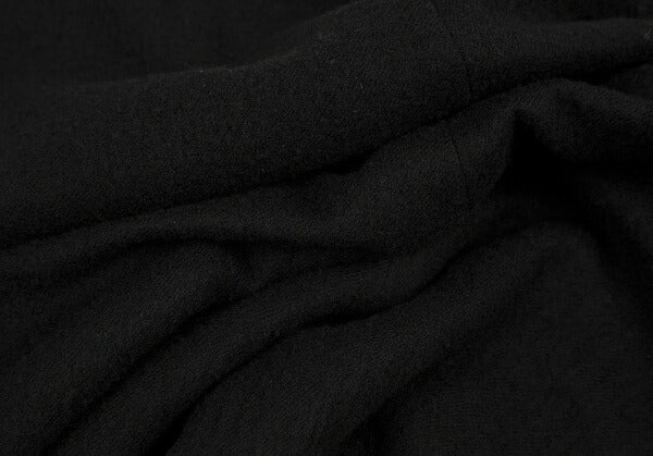 Y's Brushed Wool A-Line Midi Skirt Black Size 2