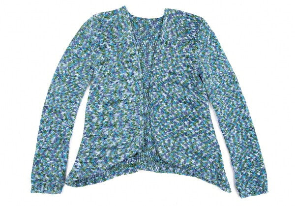 ISSEY MIYAKE HaaT Nylon Shredded Knit Cardigan Blue Size 2