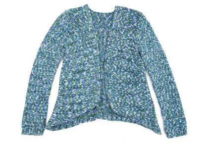 ISSEY MIYAKE HaaT Nylon Shredded Knit Cardigan Blue Size 2
