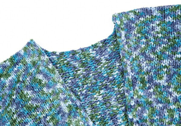 ISSEY MIYAKE HaaT Nylon Shredded Knit Cardigan Blue Size 2