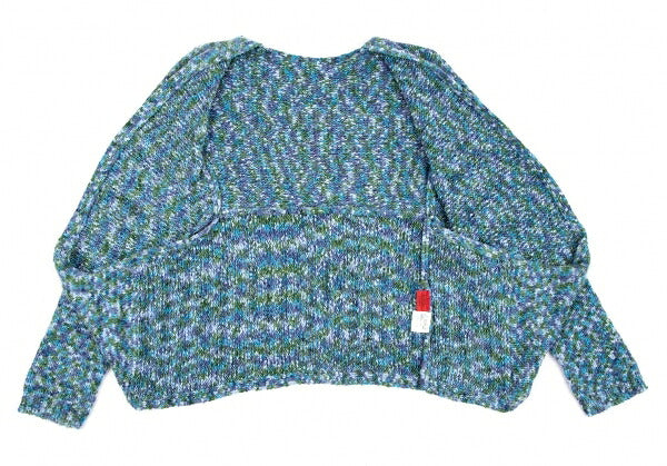 ISSEY MIYAKE HaaT Nylon Shredded Knit Cardigan Blue Size 2