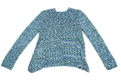 ISSEY MIYAKE HaaT Nylon Shredded Knit Cardigan Blue Size 2