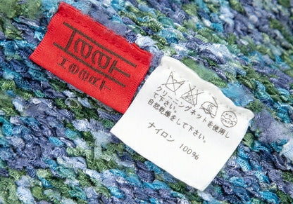 ISSEY MIYAKE HaaT Nylon Shredded Knit Cardigan Blue Size 2