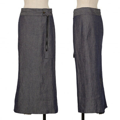 Yohji Yamamoto FEMME Linen Denim Skirt Indigo Size 1