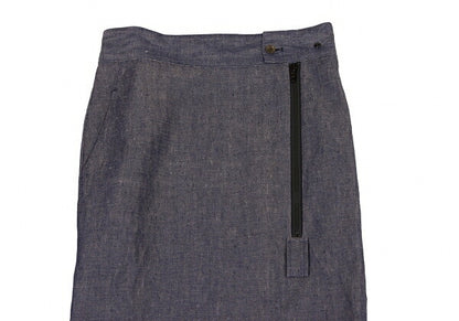Yohji Yamamoto FEMME Linen Denim Skirt Indigo Size 1