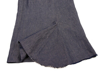 Yohji Yamamoto FEMME Linen Denim Skirt Indigo Size 1