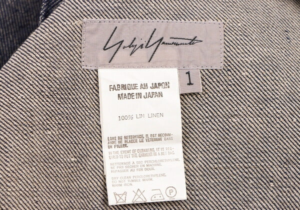 Yohji Yamamoto FEMME Linen Denim Skirt Indigo Size 1
