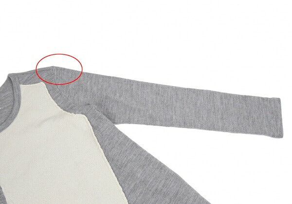 Y's 22AW Wool Compressed Flare Top Gray Cream Size 2