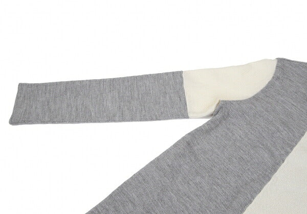 Y's 22AW Wool Compressed Flare Top Gray Cream Size 2