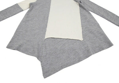 Y's 22AW Wool Compressed Flare Top Gray Cream Size 2