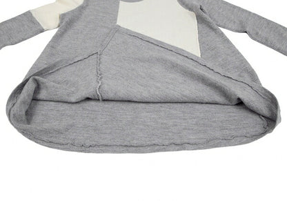 Y's 22AW Wool Compressed Flare Top Gray Cream Size 2
