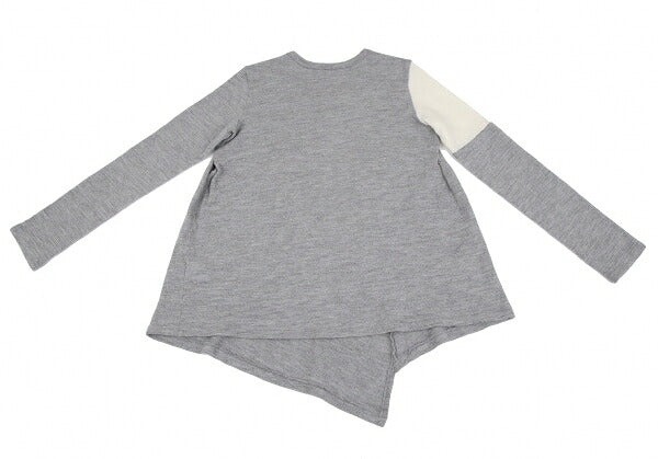 Y's 22AW Wool Compressed Flare Top Gray Cream Size 2