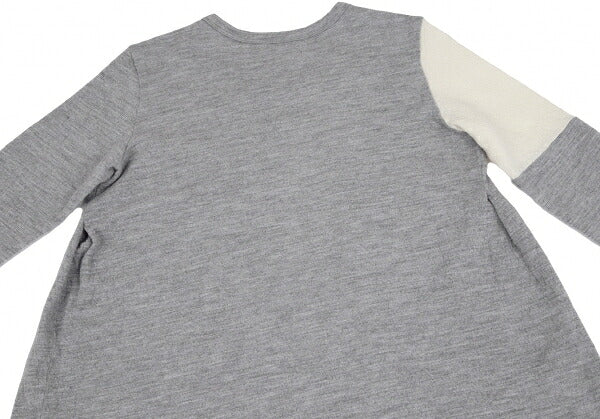 Y's 22AW Wool Compressed Flare Top Gray Cream Size 2