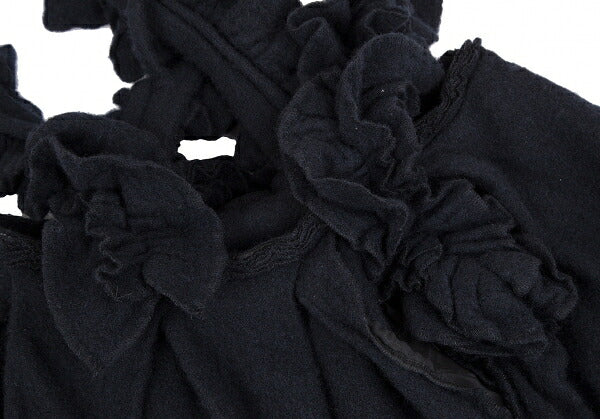 COMME des GARCONS 22AW Frill Shoulder Skirt Navy Size XS