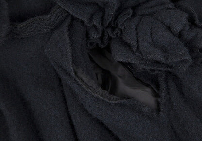 COMME des GARCONS 22AW Frill Shoulder Skirt Navy Size XS