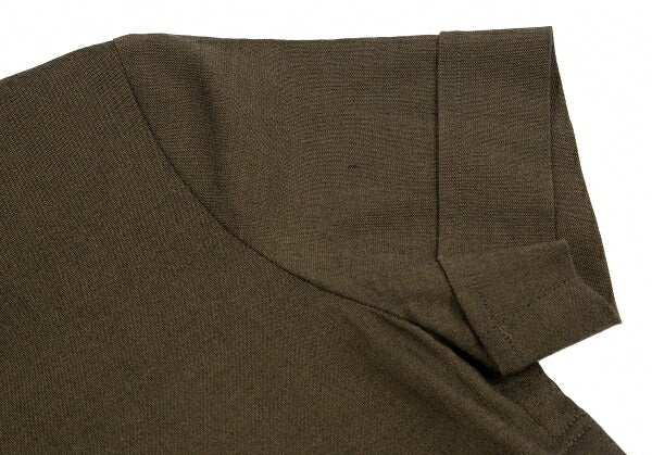 gigli Stretch Square Neck Short Sleeve Dress Khaki Size 38M