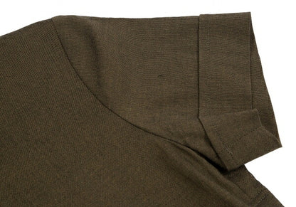 gigli Stretch Square Neck Short Sleeve Dress Khaki Size 38M