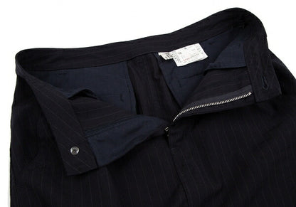 COMME des GARCONS Wool Pinstripe Skirt Navy Size S