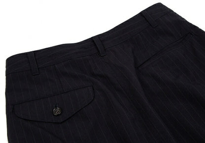 COMME des GARCONS Wool Pinstripe Skirt Navy Size S