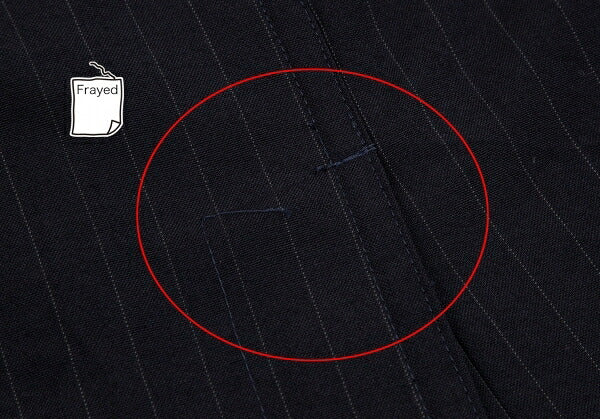 COMME des GARCONS Wool Pinstripe Skirt Navy Size S