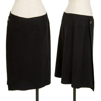 JURGEN LEHL Wool Angora Wrap Skirt Black Size M