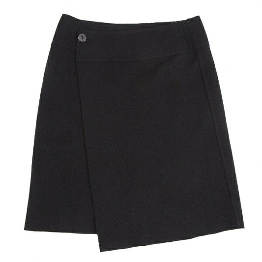 JURGEN LEHL Wool Angora Wrap Skirt Black Size M