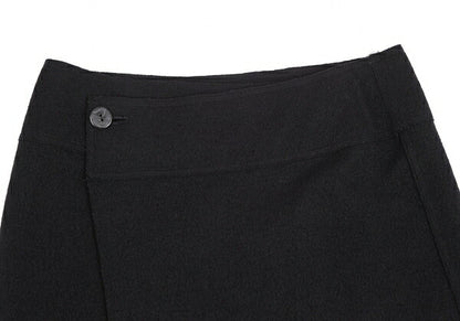 JURGEN LEHL Wool Angora Wrap Skirt Black Size M