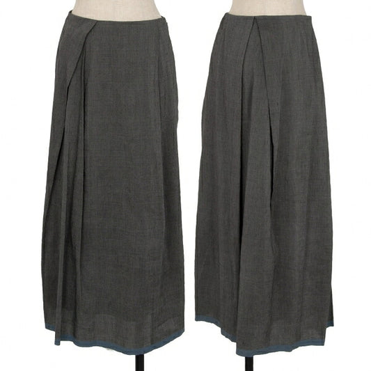 JURGEN LEHL Silk Blend Hem Panel Skirt Gray Size M