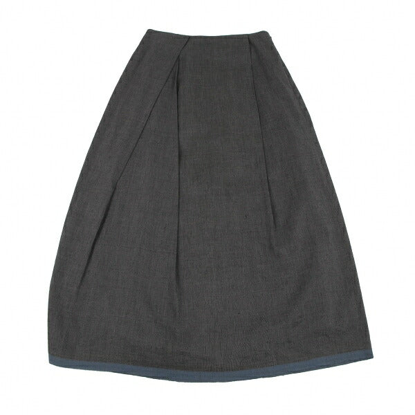 JURGEN LEHL Silk Blend Hem Panel Skirt Gray Size M